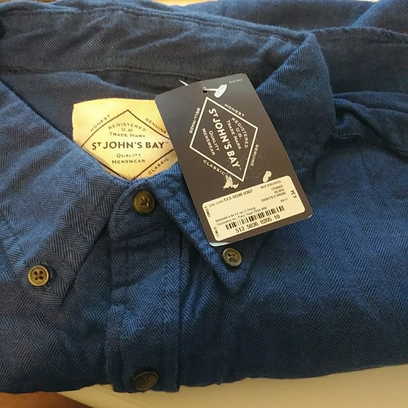 St. John's Bay Other - St John's Bay Legacy Flannel LS Shirt Blue XXL
